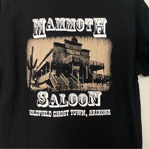 Vtg 1990’s 90’s Mens Graphic Tee T Shirt XL Black Mammoth Saloon Goldfield AZ